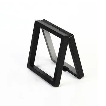 

NO BASE ONLY FRAME Jewelry Display Frame Tabletop Storage Box 3D Floating Coins Holder Stand Square Show Case