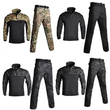 Армейская Военная униформа, камуфляж тактические боевые рубашки+ PantsCamouflage Боевая форма одежды страйкбол Пейнтбол костюмы