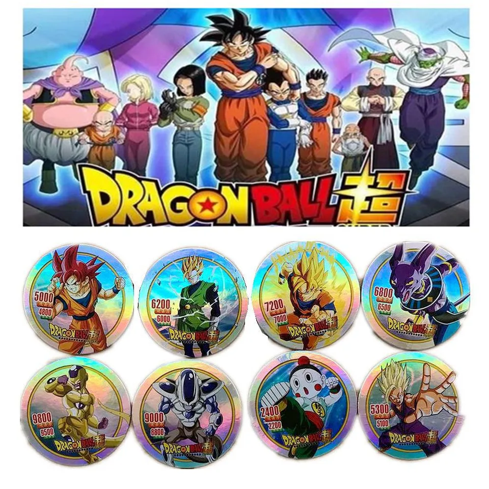 40 Pcs Lot Dragon Ball Super Goku Vegeta Action Figures Flashing Cards Round Paper Collection Card Kid Gift Toy Action Figure Collectible Cardsdragon Ball Super Aliexpress