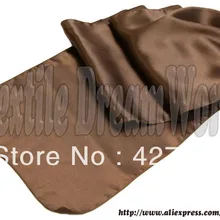 Шоколадный 1" x 108" атласный настольный бегун Свадебные украшения/вечерние украшения/Свадебные украшения для вечеринок