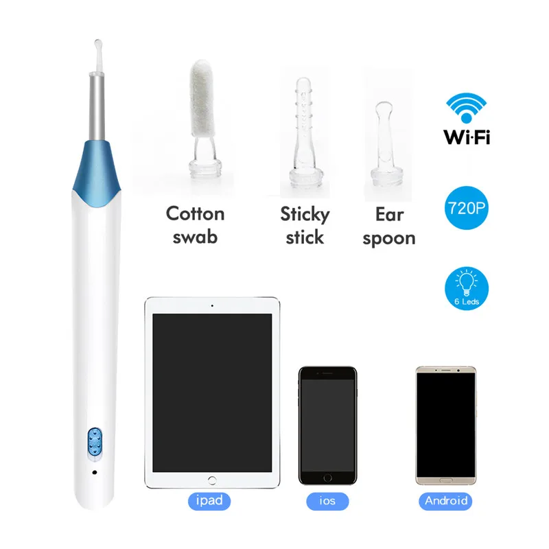 Antscope Wifi Ear Cleaning Otoscope интегрированный мм безопасные с медицинской точки зрения