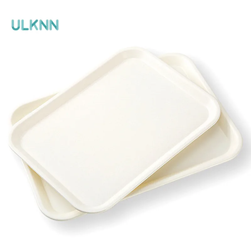 

Europe Serving Tray Rectangular Bread Tea Cup Plate for Hotel/Home White and Black Snack Plate Yogon Healthy Material