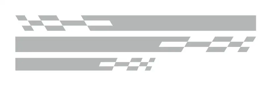 Гоночная решетка для укладки боковой юбки полосы автомобиля двери хвост Декор наклейки спортивный стиль авто KK наклейка подходит на 3-5 двери для Skoda citigo - Название цвета: Silver gray