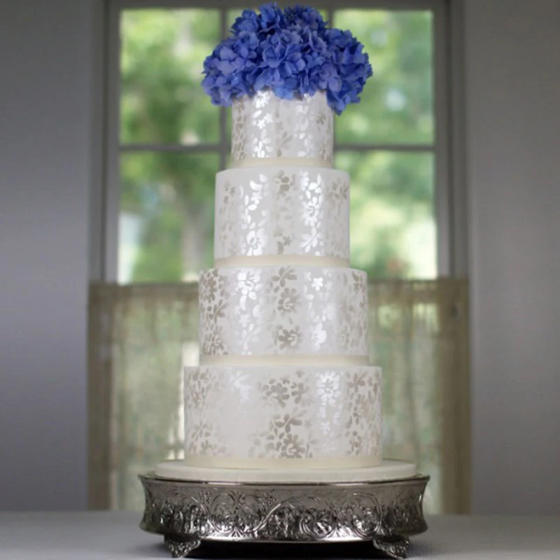 Yueyue Sugarcraft цветок и листик для торта кружева трафарет украшения торта инструменты форма для торта свадебный торт украшение CK-S015