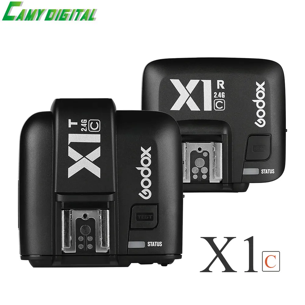 

Godox X1C E-TTL HSS 1/8000s 2.4G Wireless X System Power Control Flash Trigger with screen Tramsmitter+Receiver Kit For Canon