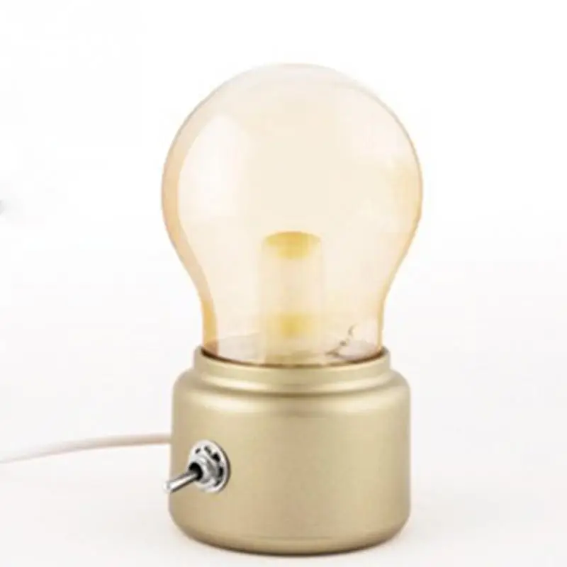 Винтажный Ночной светильник, Ретро USB лампа, перезаряжаемый ночной Светильник luces, светодиодный энергосберегающий книжный светильник s, мини-кровать