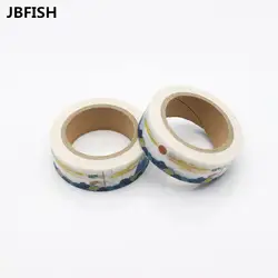 Jbfish 1 рулон DIY декоративные 10 м x 15 см клей васи Клейкие ленты природных липкий Бумага 8086