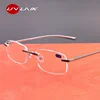 UVLAIK stainless steel Reading Glasses Presbyopia Spectacles Rimless Women Men Computer Glasses Frame Classic Unisex Eyeglasses ► Photo 1/6