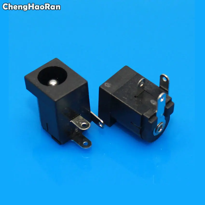 ChengHaoRan 10pcs PCB Mount 2.5mm DC Power Supply Socket Female Jack Plug Port Connector Black,3Pin 5 5mmx2 1mm 5 5x2 1mm dc power supply plug connector dc025m female metal panel mount socket jack dc connectors terminal adapter