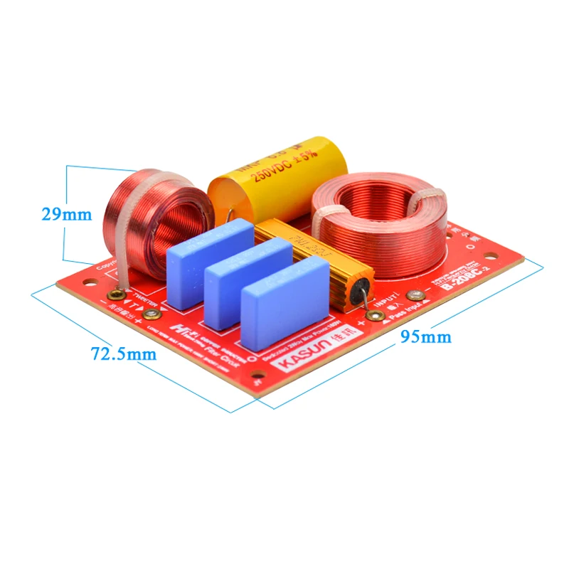 AIYIMA 1 шт. B-208C 2Way 2 единицы HiFi динамик кроссовер с делителем частоты фильтры для KASUN