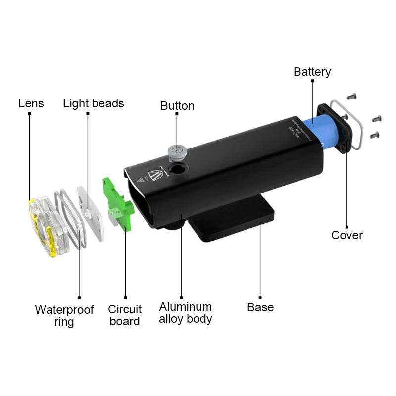 Clearance MTB Usb Rechargeable Bike Light Front Handlebar Cycling Led Light Battery Flashlight Torch Headlight Bicycle Accessories 7