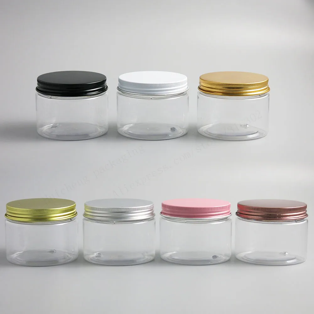 20 x 150g 5oz Amber Empty Cosmetic Containers With Aluminium lids Sample Containers Cream Jars