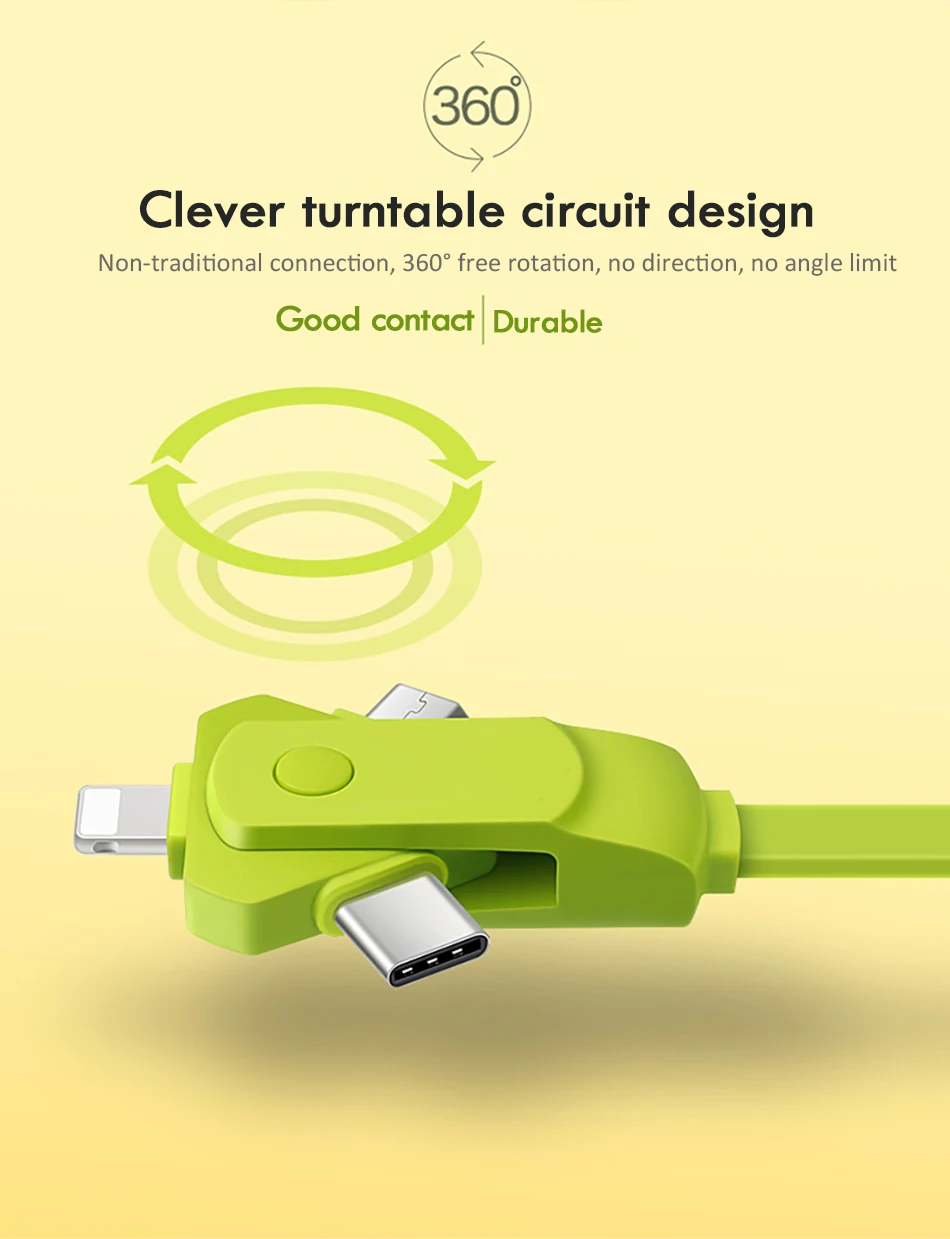 TPE 3 in 1 Micro USB Charger Cable Type C Lighting Charge Cables For iPhone X 7 8 Plus For Xiaomi Samsung Charging Cord 1M (6)