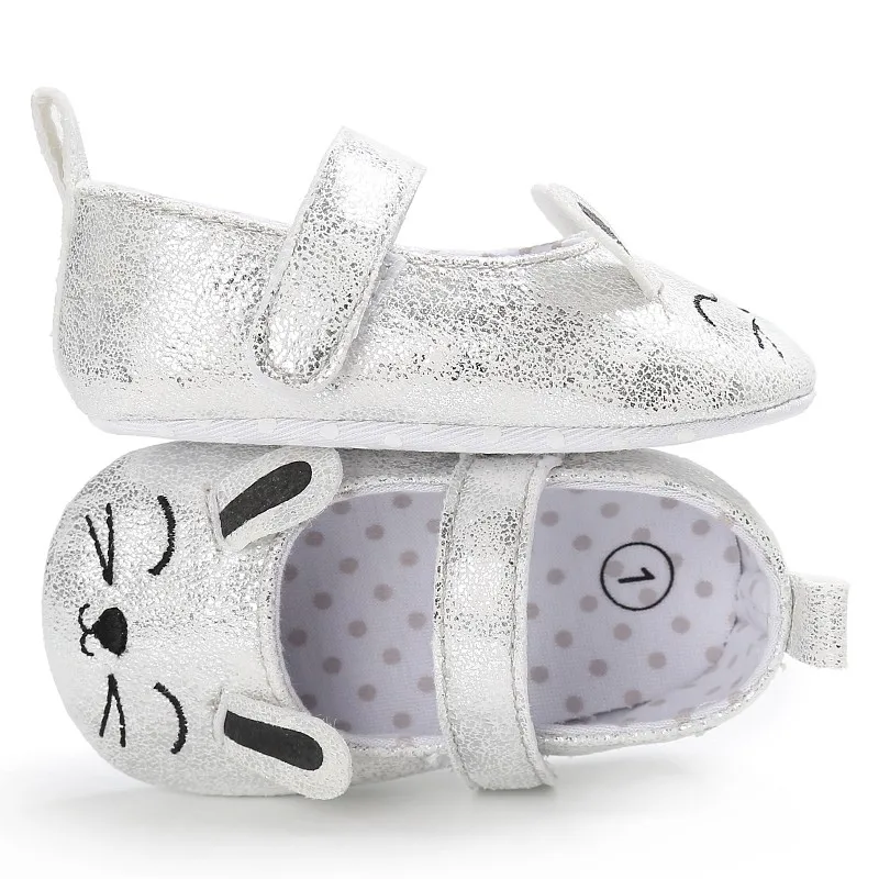 Осенняя Новинка; обувь из искусственной кожи для новорожденных; обувь для отдыха на открытом воздухе с кошачьими ушками; обувь для маленьких принцесс с милой улыбкой