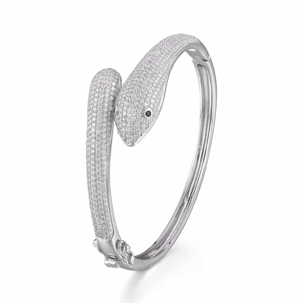 

GrayBirds New Fashion Animal Snake Bangles Copper With AAA Cubic Zirconia Luxury Jewelry For Women MLB018
