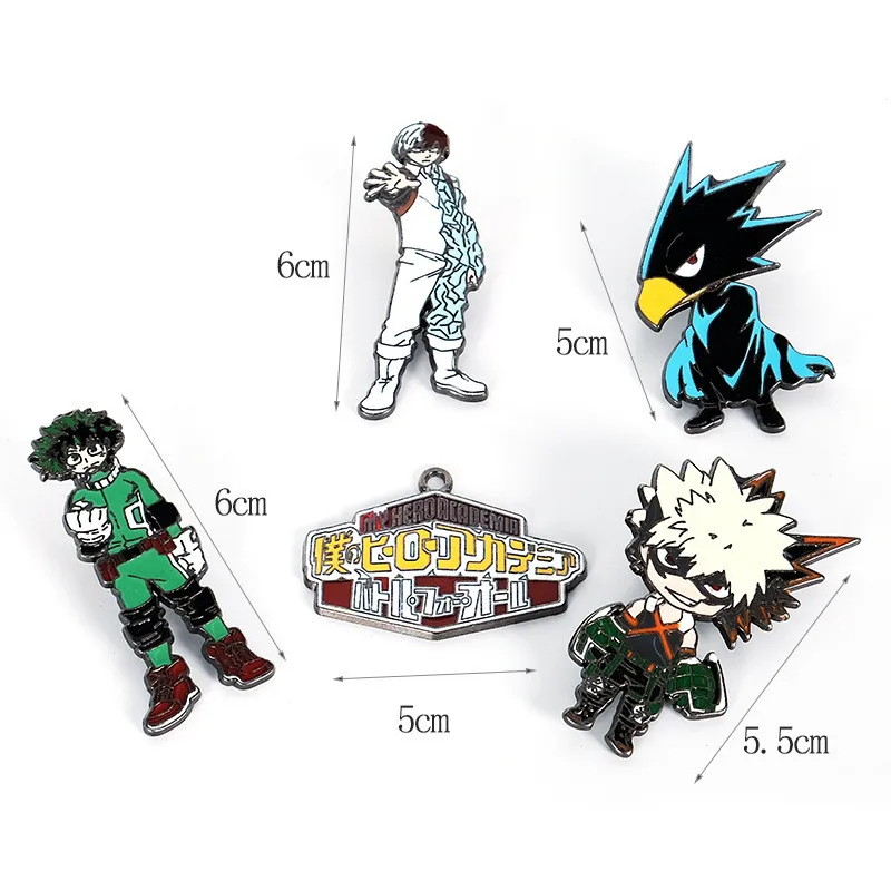 Брошь моя геройская академия косплей искусственная брошь Izuku Midoriya Bakugo Tokoyami Fumikage