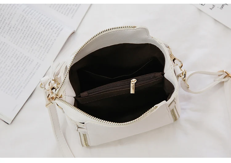 Embroidery flamingos and hearts women bag chain decoration leather handbags small women messenger bags women crossbody bags