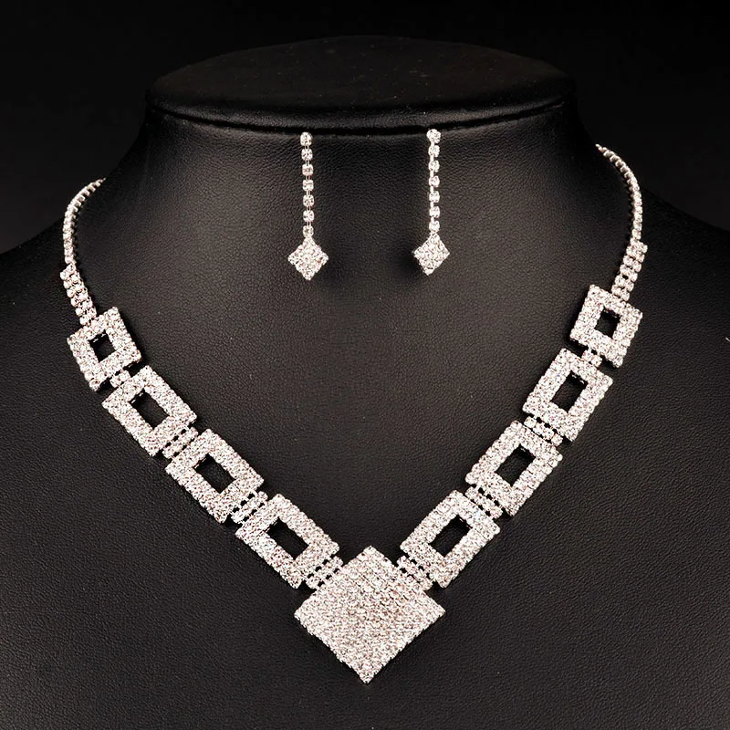 Jewelry & Accessories,Fashion Jewelry Sets. Bridal jewelry, Wedding jewelry, Crystal necklace earrings set