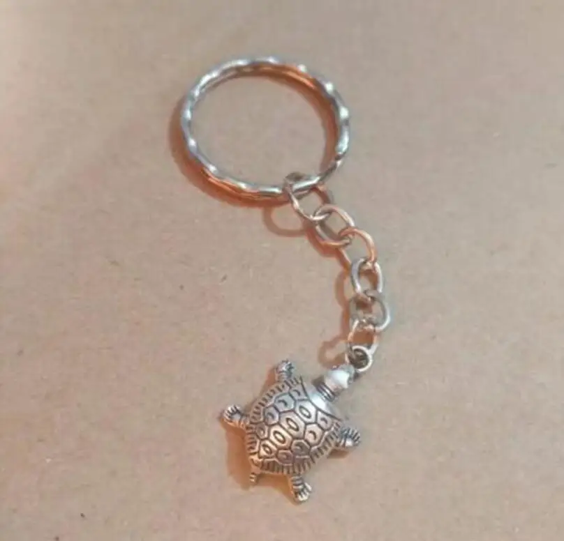 30pcs Sea turtle keychain Ancient Silver Turtle Key ring For Bag Key