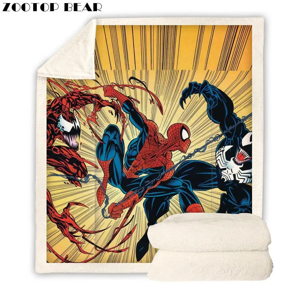 Забавный Человек-паук 3D принт пледы одеяло герой взрослых мягкие повседневное одеяла постельные принадлежности Пикник модный бренд офис