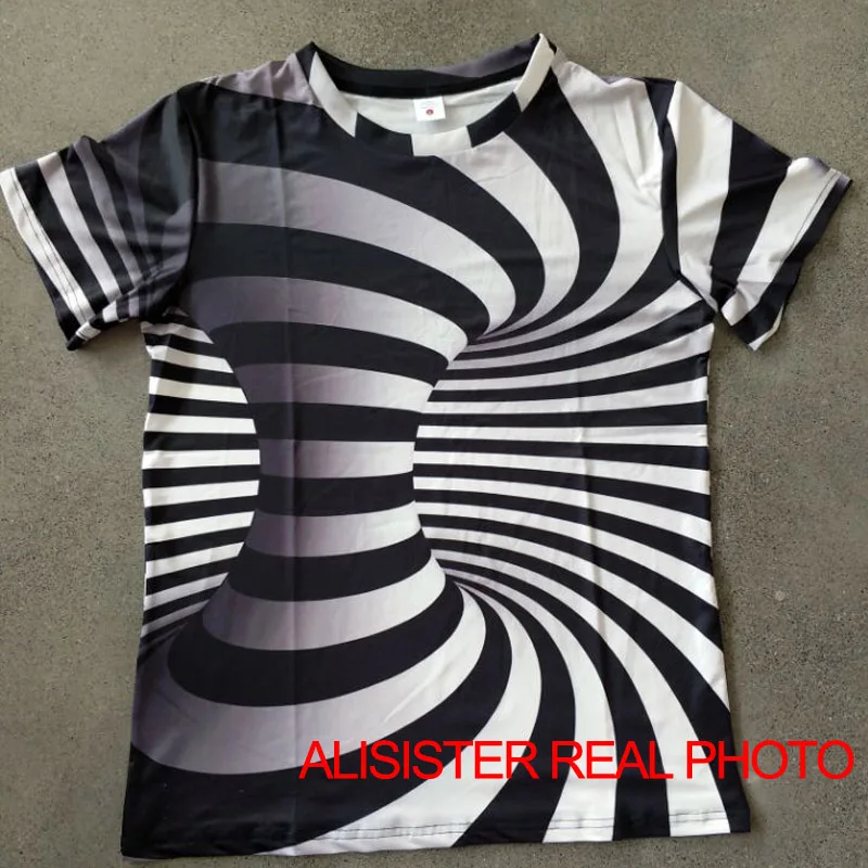 Alisister Vortex 3D T-Shirt: Whirlpool Print for Men and Women, Funny Summer Top for Hip Hop Streetwear image 6