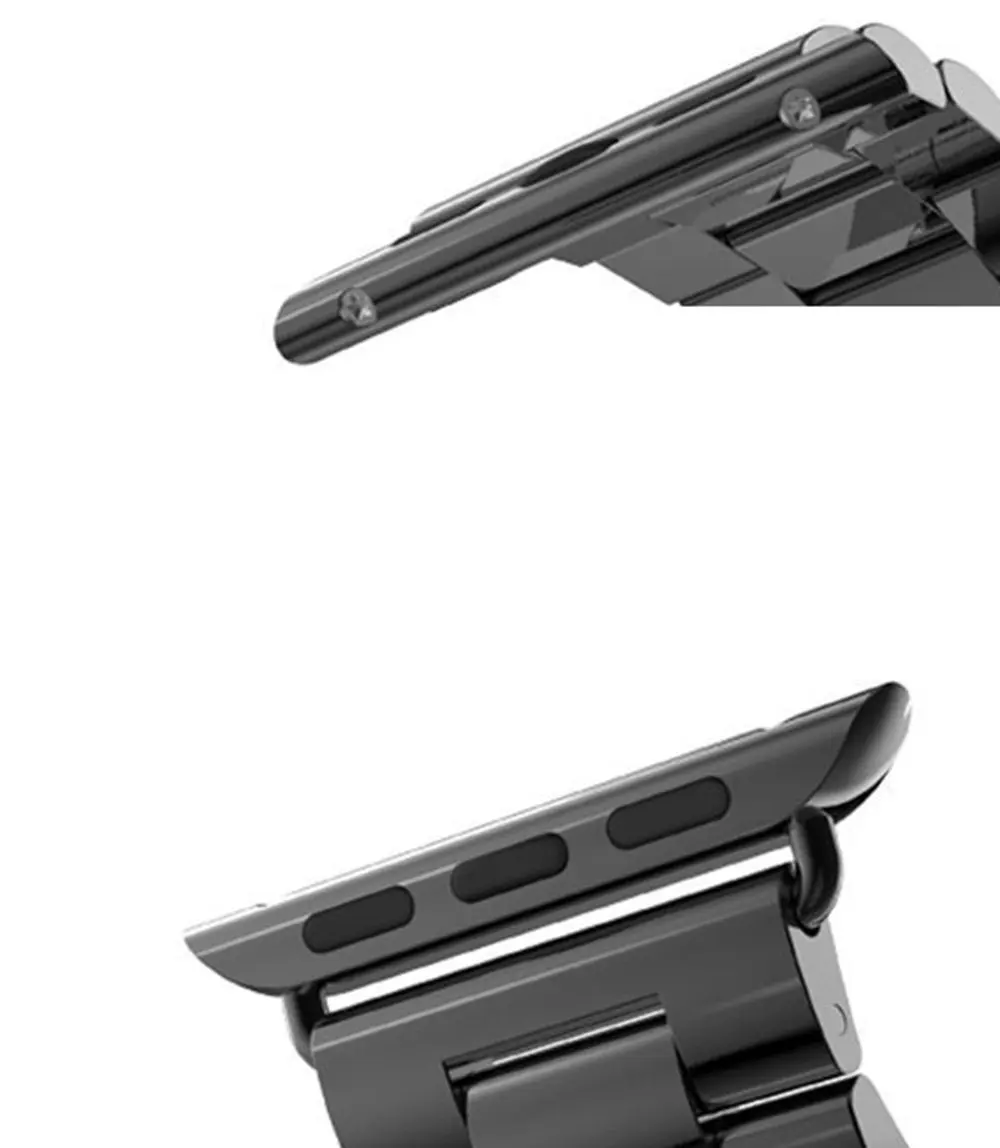 Металлический адаптер для Apple Watch SE 38/42 мм 40 44 сменный ремешок с черным покрытием