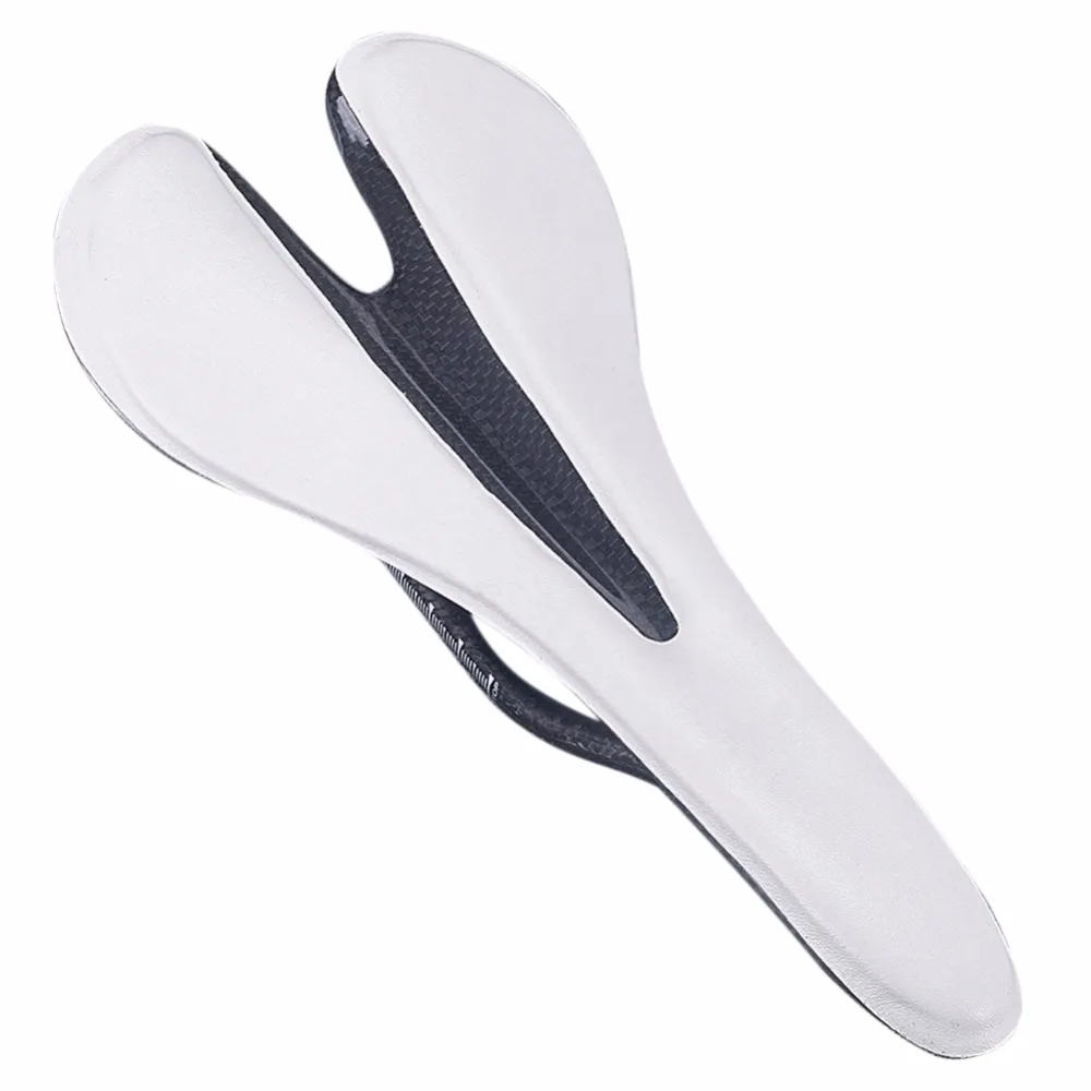 New design super lightweight carbon + Leather road mountain bike saddle bicycle accessoriesbike