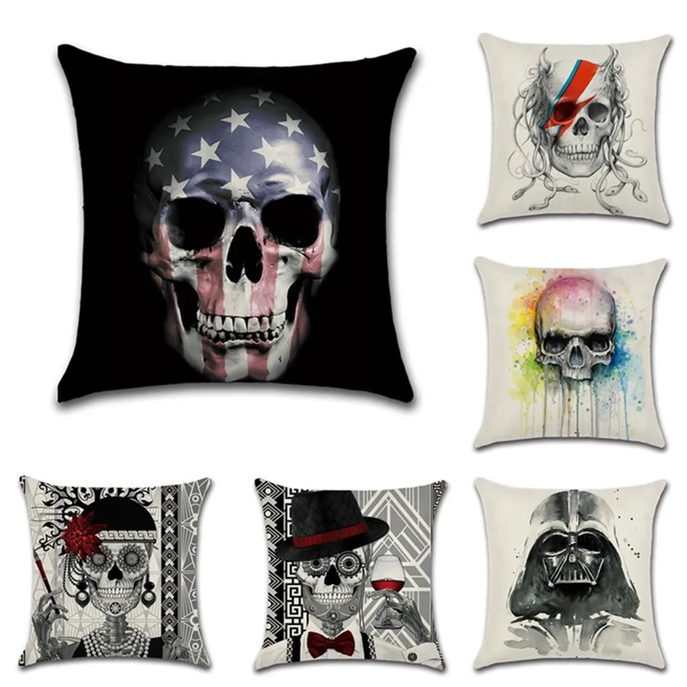 Halloween decoration for Party hous Club skull dead art deora pillow case Cushion Cover seat chair sofa kids boys bedroom gift Halloween decoration for Party hous Club skull dead art deora pillow case Cushion Cover seat chair sofa kids boys bedroom gift
