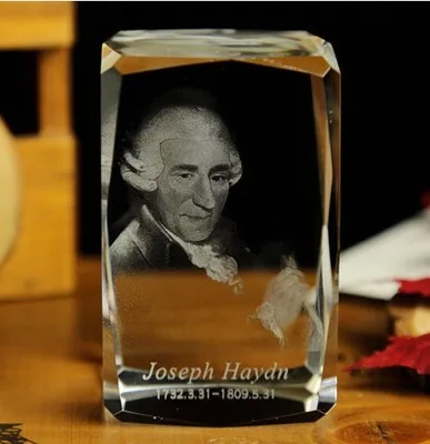 

2019 Christmas festival BEST present -Symphony father Franz Joseph Haydn 3D Crystal Image Decoration--free shipping cost