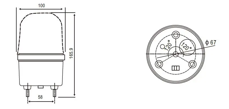 220 v MA-1101 Rolling предупреждающий сигнал светодиодный светильник с сертификацией CE