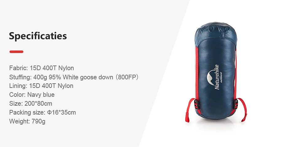 Bolsa de Dormir Branco para Baixo tipo Envelope Quente à Prova Bolsas de Dormir Naturehike Ganso Ultraleve Acampamento D800água Nh17y010-r 800fp 7 Cheap Sacos de dormir
