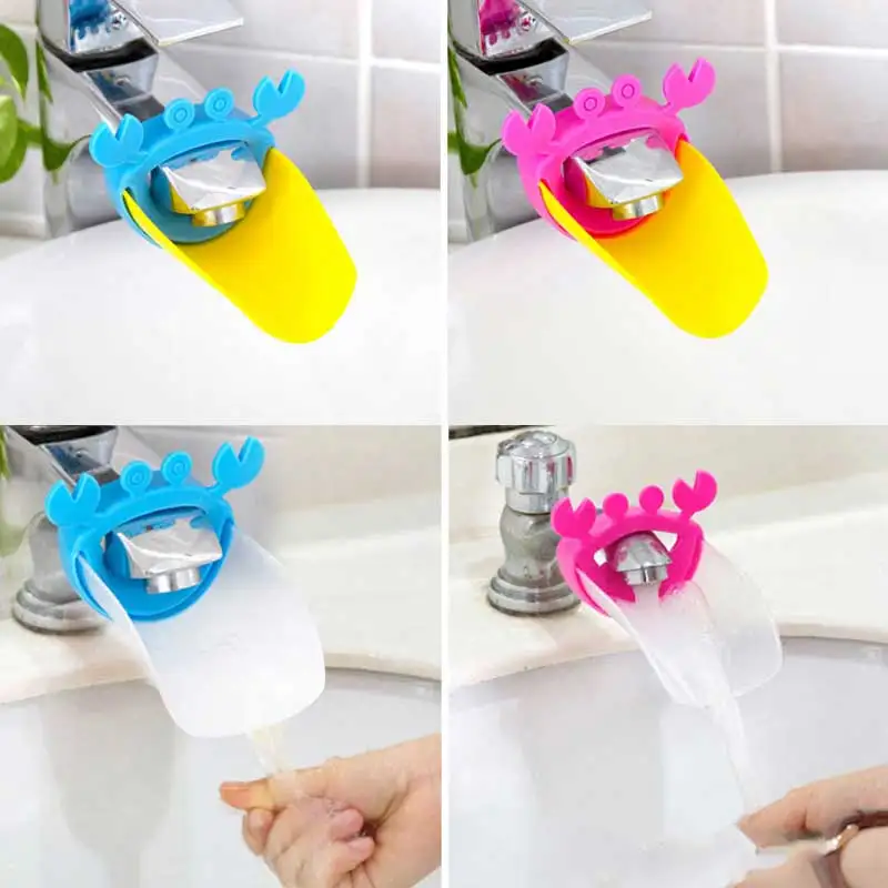 

Cute Faucet Extender Toddlers Kids Babies Sink Handle Extenders for Home Bathroom Accessory Supply S7JN