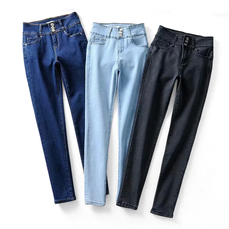 

autumn jeans women Skinny Carry buttock design High Waist Denim women spring Denim pants high elastic Pencil Stretch Jeans Femme