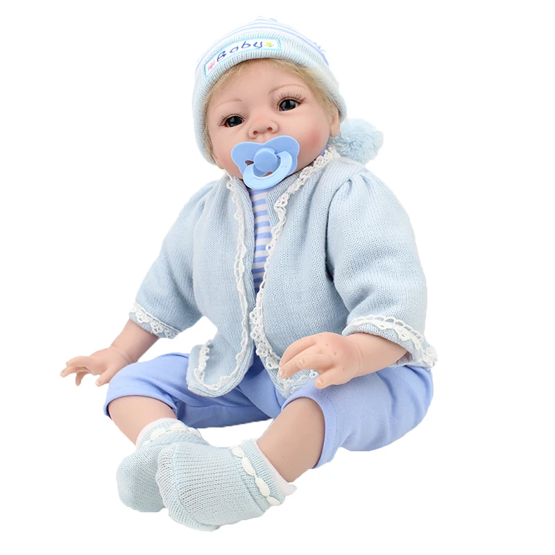 

22" Doll Reborn Baby Dolls Handmade Realistic Soft Silicone 100-reborn-babies Doll Toy Gift For Children