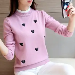 2018 Новые поступления Демисезонный модные Для женщин свитер высокого качества Свободные свитеры Для женщин джемпер пуловеры Свободные