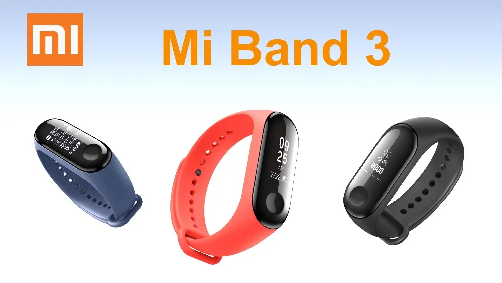 Смарт браслет Xiaomi Mi Band 3 водонепроницаемый с большим OLED пульсометром оригинал в