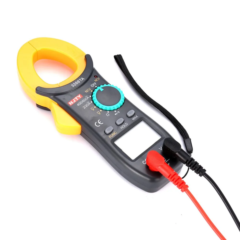 

Digital Clamp Meter NJTY DC/AC Volt Amp Ohm Diode Mini Multimeter Ammeter Multitester Current Voltage Resistance Tester NCV