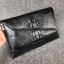 Экзотическая настоящая крокодиловая кожа, деловой рабочий клатч, кошелек, натуральная кожа аллигатора, мужской большой браслет, сумка для карт