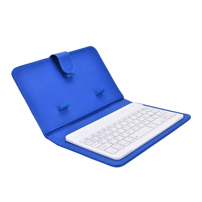 Мини Беспроводная Bluetooth клавиатура с кожаным чехлом стенд смартфон Аккумуляторная клавиатура для IPhone 8 Ipad Air Android универсальный