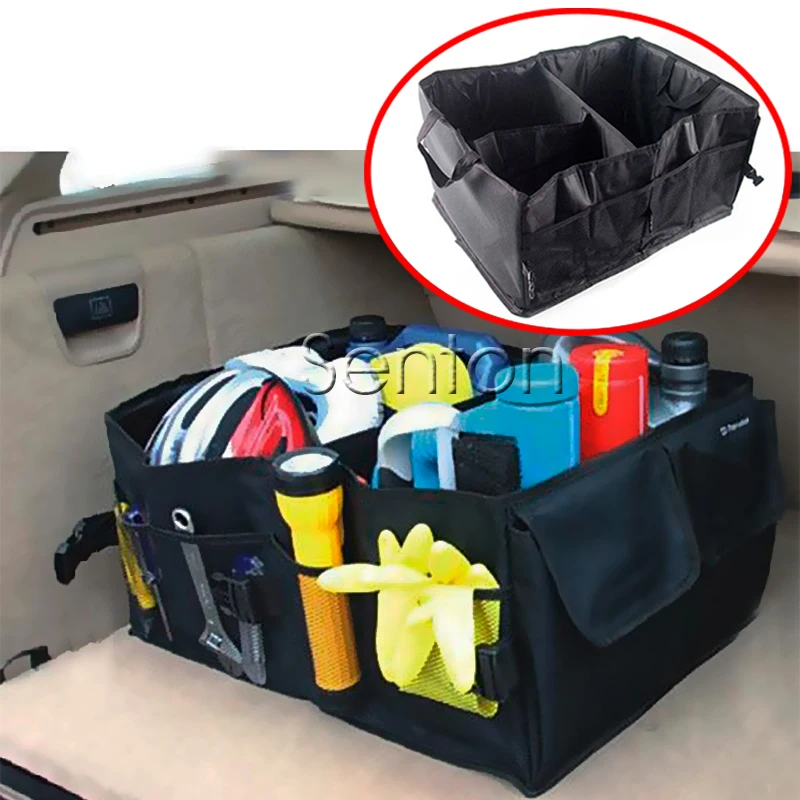Pratique Coffre Sac en Noir Grand convient pour DODGE.