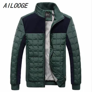 

AILOOGE 2017 New Men Jacket Thicken Winter Jacket Men Windbreaker Jacket For Men Slim Warm Casual Cotton-Padded Men Coat