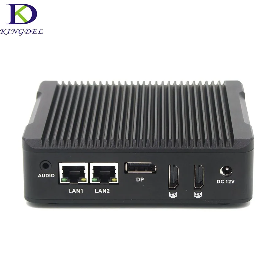 Малый Intel palm ТВ коробка Мини ПК Windows 7 Dual HDMI и один DP 4 ядра Celeron n3160 с 1COM RS232 двойной lan