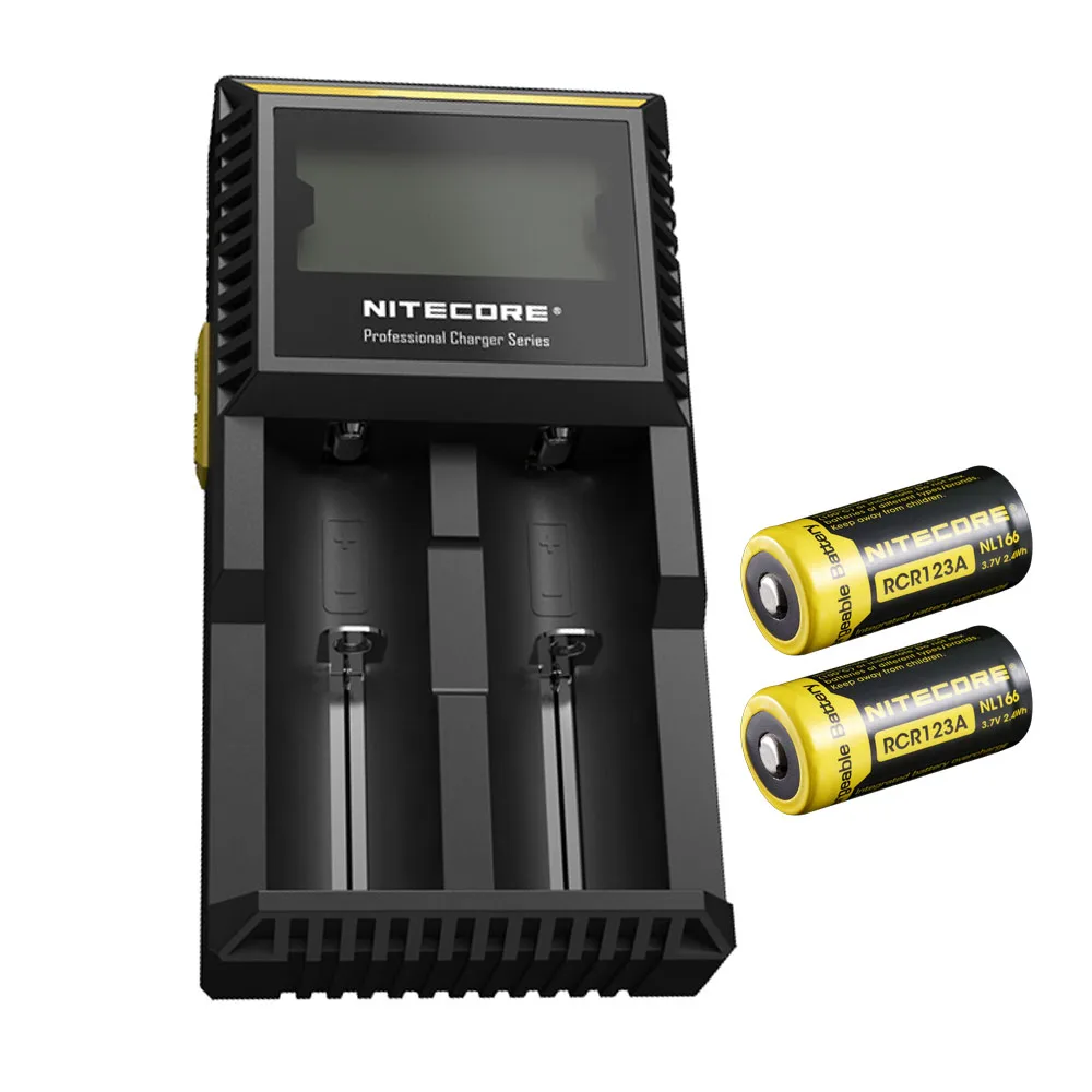 NITECORE D2 Digi зарядное устройство ЖК-экран зарядное устройство+ NITECORE 3500 мАч 3200 мАч 2600 мАч 2300 мАч NL166 NL147 аккумуляторные батареи