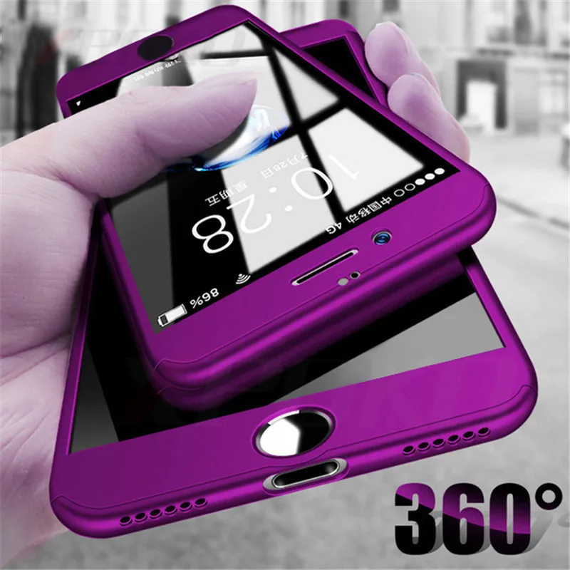 

360 Full Cover Phone Case For iPhone 6 6s 7 8 Plus 5S SE Cover Case For iPhone 8 7 6 Plus 5 S X XR XS Max Fundas Coque Case