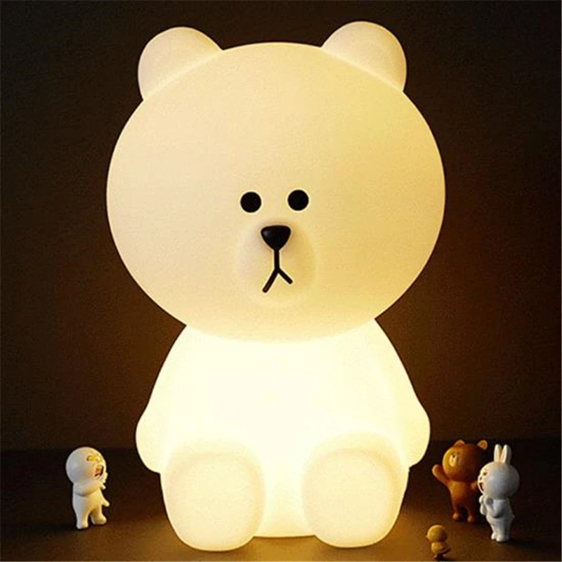 Милый Белый мишка с большим светодиодом для детской комнаты сна|light baby|light nightlight