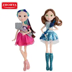 Zhorya игрушки куклы игрушки в 2-х стилях тела суставы могут двигаться дом куклы для девочек и детей счастливыми вечерние день рождения игрушки