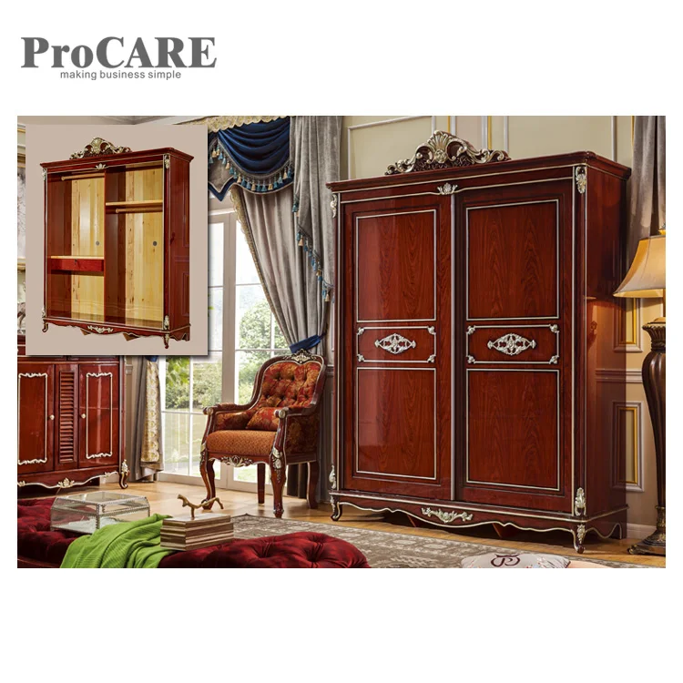 تخصيص الحديثة 2 باب خشب ليفي متوسط الكثافة خشبية خزانة ملابس لغرفة النوم-6001