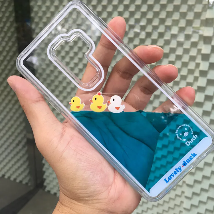 Чехол для samsung galaxy s8 s9 plus/S10 s10plus /s10E с милым динамическим жидким покрытием