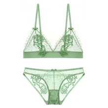 Ультра-тонкий кружевной бюстгальтер комплект/бюстгальтер без косточек женское нижнее белье набор Прозрачный Женский Прозрачный Топ дизайн нижнее белье yw149