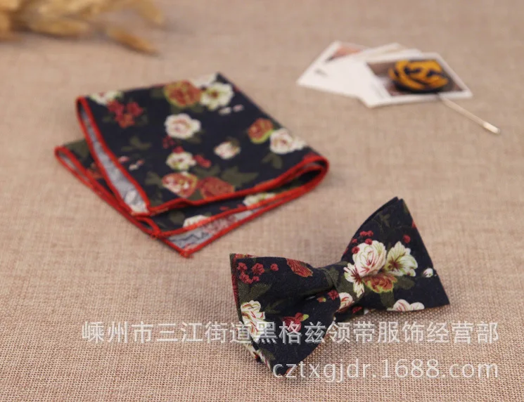 Новый Повседневное хлопка карман квадратных для формального костюма взрослых человек платок цветы небольшой платок Западной Стиль